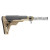 FDE compact AR-15 adjustable mil-spec stock with cheek rest insert