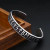 IronKells Armory Viking Bracelet Eternity cuff in stainless steel with engraved runes
