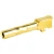 Zaffiri Precision Glock 19 Gen 5 flush and crown barrel in gold titanium nitride