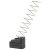 Black billet aluminum +2 extension for OEM Glock 43 magazine