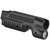 Integrated shotgun forend weapon light with elongated switch