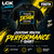 Custom youth C2 Sport 5200 performance T-shirt shown with a sample athletic-style printed design.