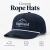 Custom Richardson 258 rope hat featuring embroidered Highland Supply Co. logo, structured five-panel design, contrasting braided rope, and snapback closure.