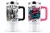Custom 40 oz tumbler with black handle featuring a rugged deer skull, American flag, and outdoor-inspired artwork by LCK Creations.