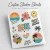 Custom full-color vinyl stickers featuring personalized business logos, colorful artwork, and square and round designs.