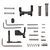 AR-15 builder lower parts kit black with safety selector pins and small parts