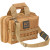 Bulldog Deluxe 2 Pistol Range Bag tan with MOLLE and strap