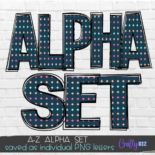 Aztec Pattern Alpha Set 6 Letters