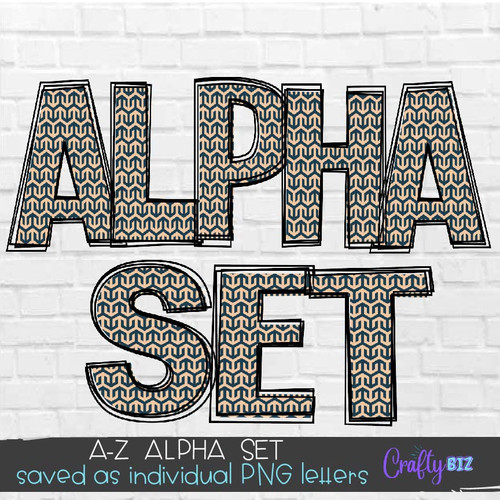 Aztec Pattern Alpha Set 5 Print File On Shirt