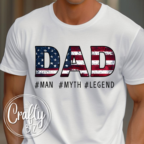 Dad man myth legend tshirt design