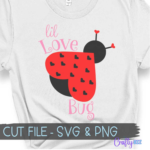 lil love bug lady bug SVG File On Shirt
