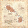 Antique Style Map of St. Kitts