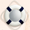 Blue & White Life Ring Mirror, 13" Blue & White Life Ring Mirror, 13"