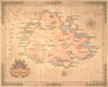 Antique Style Map of Antigua