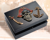 Wooden Pirate Trinket Box  PS-547