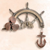 Wooden Ship's Wheel Hook  WA-12 Wooden Ship's Wheel Hook  WA-12