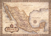 Antique Style Map of Mexico