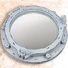 Wooden Porthole Mirror, 17"