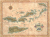 Antique Style Map of The Virgin Islands Antique Style Map of The Virgin Islands