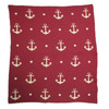 Red Anchor Throw Blanket, 33" x 36"