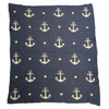 Blue Anchor Throw Blanket, 33" x 36" Blue Anchor Throw Blanket, 33" x 36"