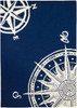 Sailor'S Compass Indoor Outdoor Area Rug, 5' X 7'
