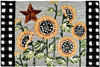 Sunflowers & Checks Indoor Accent Rugs 22" X 34"