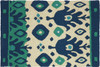 Blue & Green Ikat Indoor & Outdoor Area Rug, 21" x 33" Blue & Green Ikat Indoor & Outdoor Area Rug, 21" x 33"
