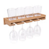 Teak Wineglass Rack With Shelf