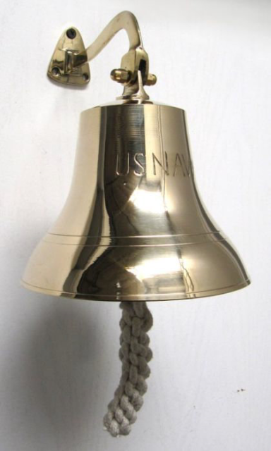 Solid Brass Us Navy Ship S Bell 6 Seaside Treasures Nautical Decor Nautical Home Decor Nautical Gifts Coastal Gifts