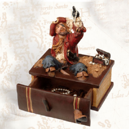 Pirate Trinket Box, 6"  PS-492