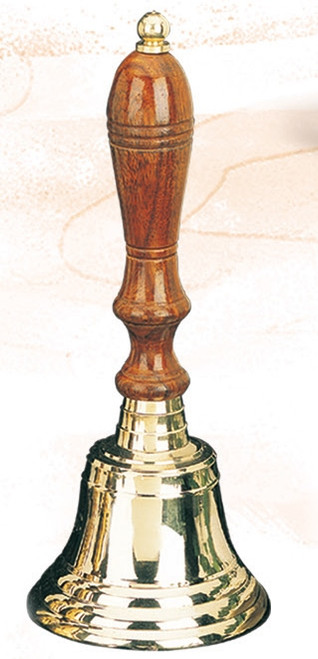 Polished Brass Hand Bell, 7"