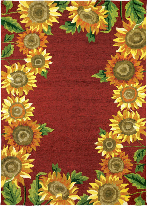 Sunflower Field Indoor & Outdoor Area Rug, 5' x 7'