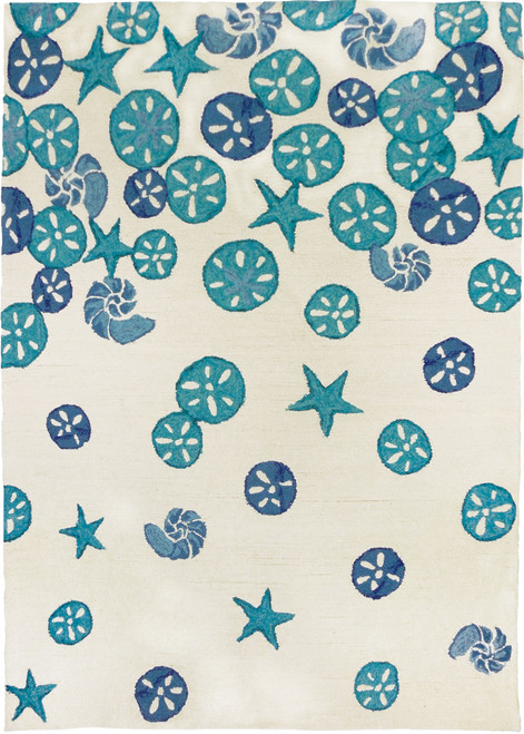 Sea Glass Sandollars Indoor & Outdoor Area Rug, 8' x 10'