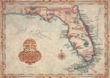Antique Style Map of Florida - Florida.l 29085.1525372913.386.513