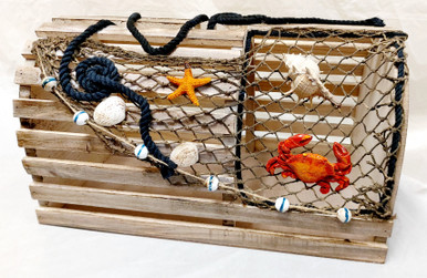 used lobster traps as decor