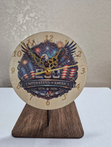 Patriotic 5-Inch Desk Clock - America Semiquincentennial 250th Anniversary Commemorative Quartz Timepiece