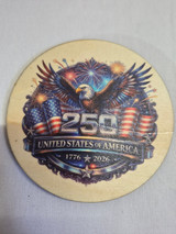 The Freedom Eagle America 250th Anniversary Wood Coaster - Laser Engraved Patriotic USA Pride Gift