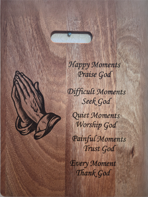 Custom Engraved Walnut Cutting Board - Personalized Christian Prayer Gift & Faith Kitchen Decor