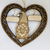 Personalized Gnome Heart Wooden Ornament - Laser Cut Filigree Keepsake with Two Hanging Nameplates