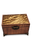 Discover our 7.5" patriotic keepsake box. Features an engraved bald eagle lid, high-gloss cherry finish, brushed brass accents, and a felt-lined tray.