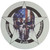 Patriotic Punisher Star Full-Color Wooden Coaster - Laser Cut Tactical Military Skull Drink Mat Gift