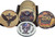 USA 250th Anniversary Patriotic Wood Coasters - 6-Piece Laser Engraved American Flag Drink Mat Set