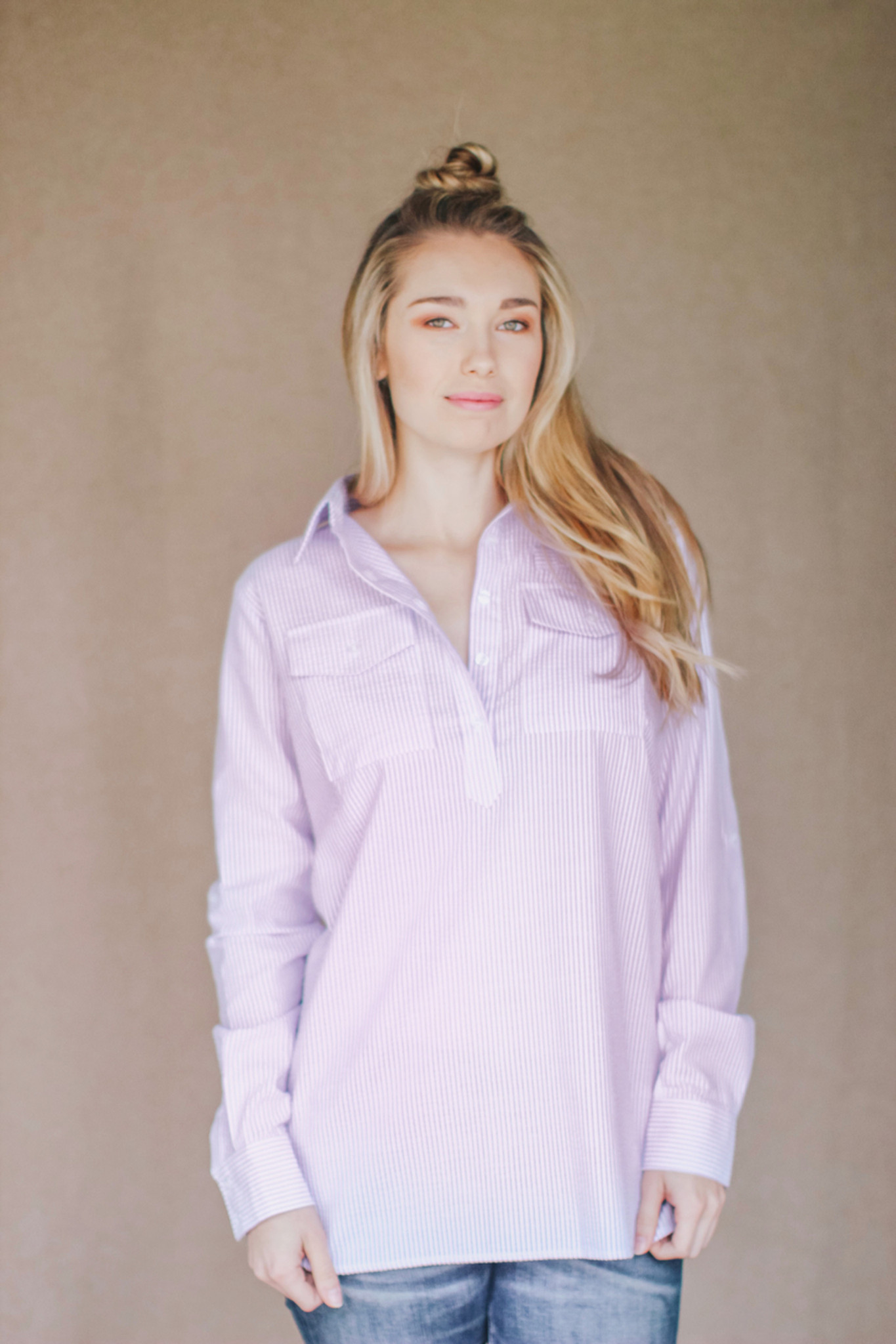 Adelaide Fishing Shirt in Lavender - Mckenna Quinn