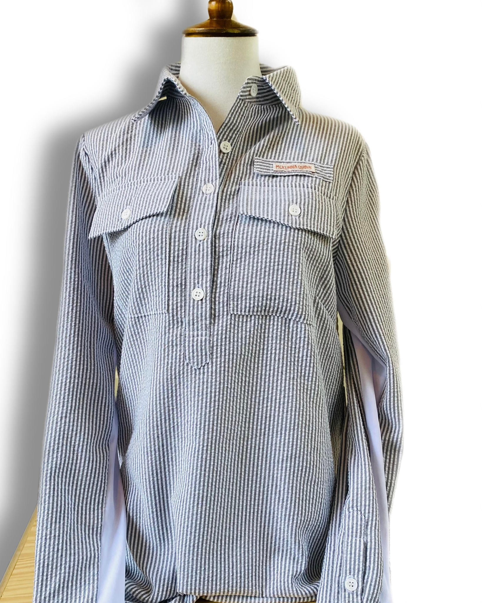 Adelaide Fishing Shirt in Gray - Mckenna Quinn