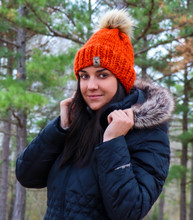 Orange Merino Wool Beenie