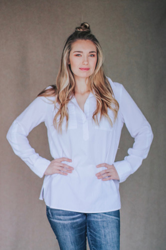 Women's fishing shirt in white