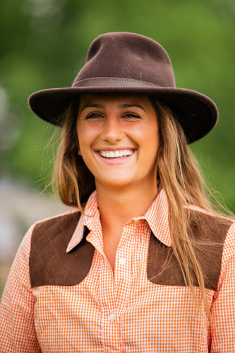 PIPER LS ORANGE GINGHAM SHOOTING SHIRT