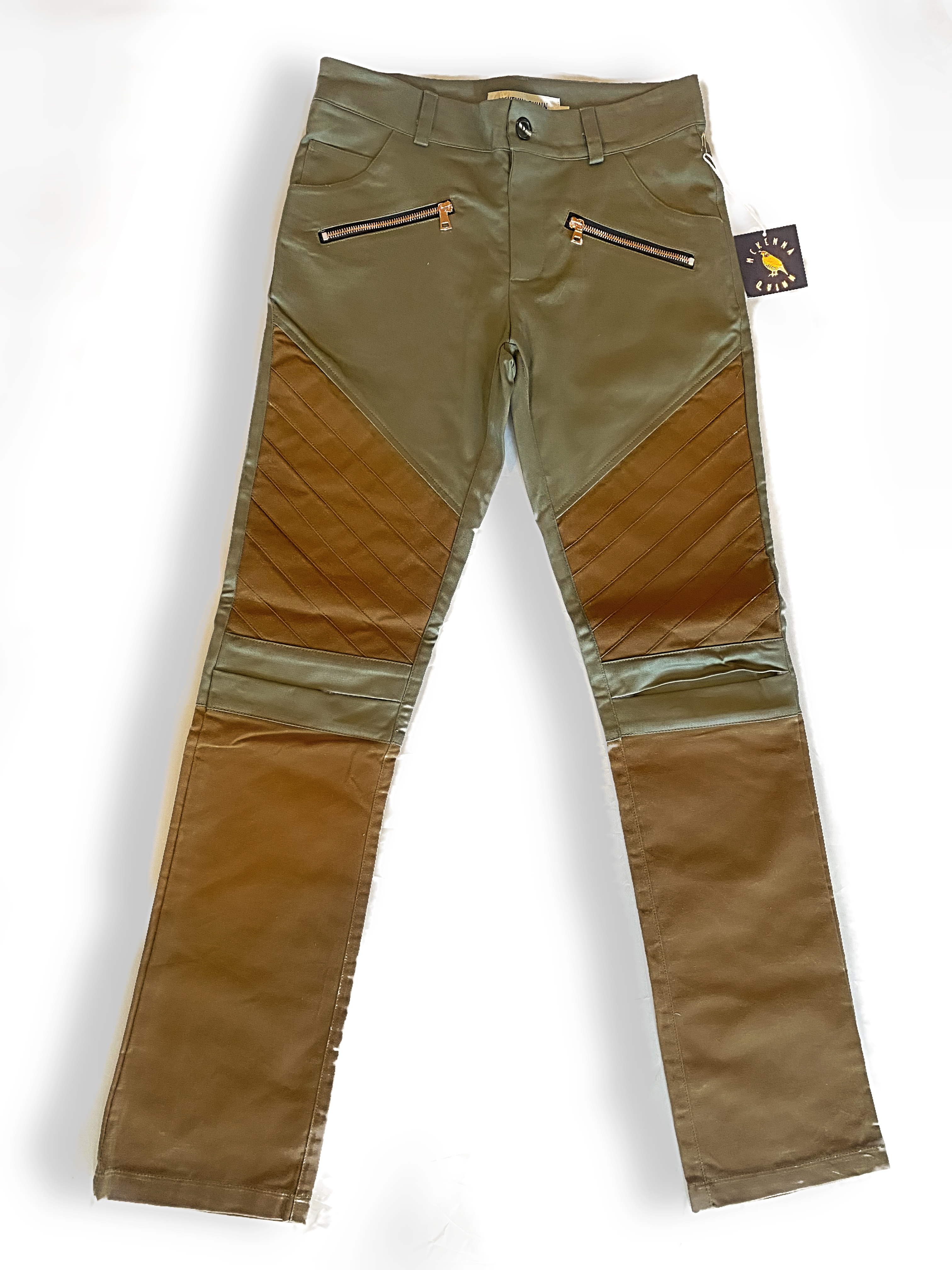 Upland Pants in Green with Brown Wax Mckenna Quinn