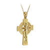 Solvar 14K Gold Medium-Sized Celtic Cross Pendant  Hanging S44941 ShamrockGift.com